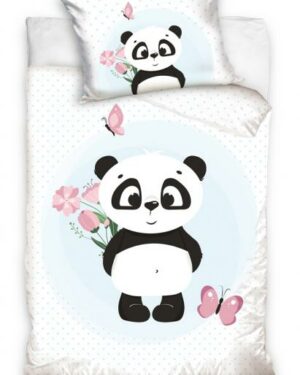 Detské bavlnené obliečky do postieľky roztomila panda